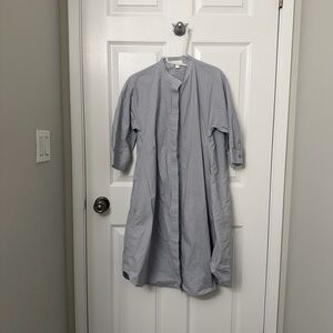COS Soft Gray V-Neck Blouse